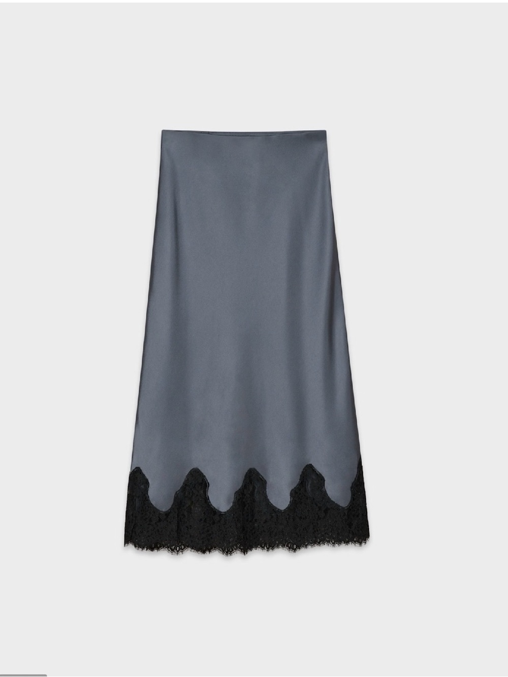 NWT Aritzia Wilfred Henrietta Satin Skirt in Vintage Navy/ Black Size Medium